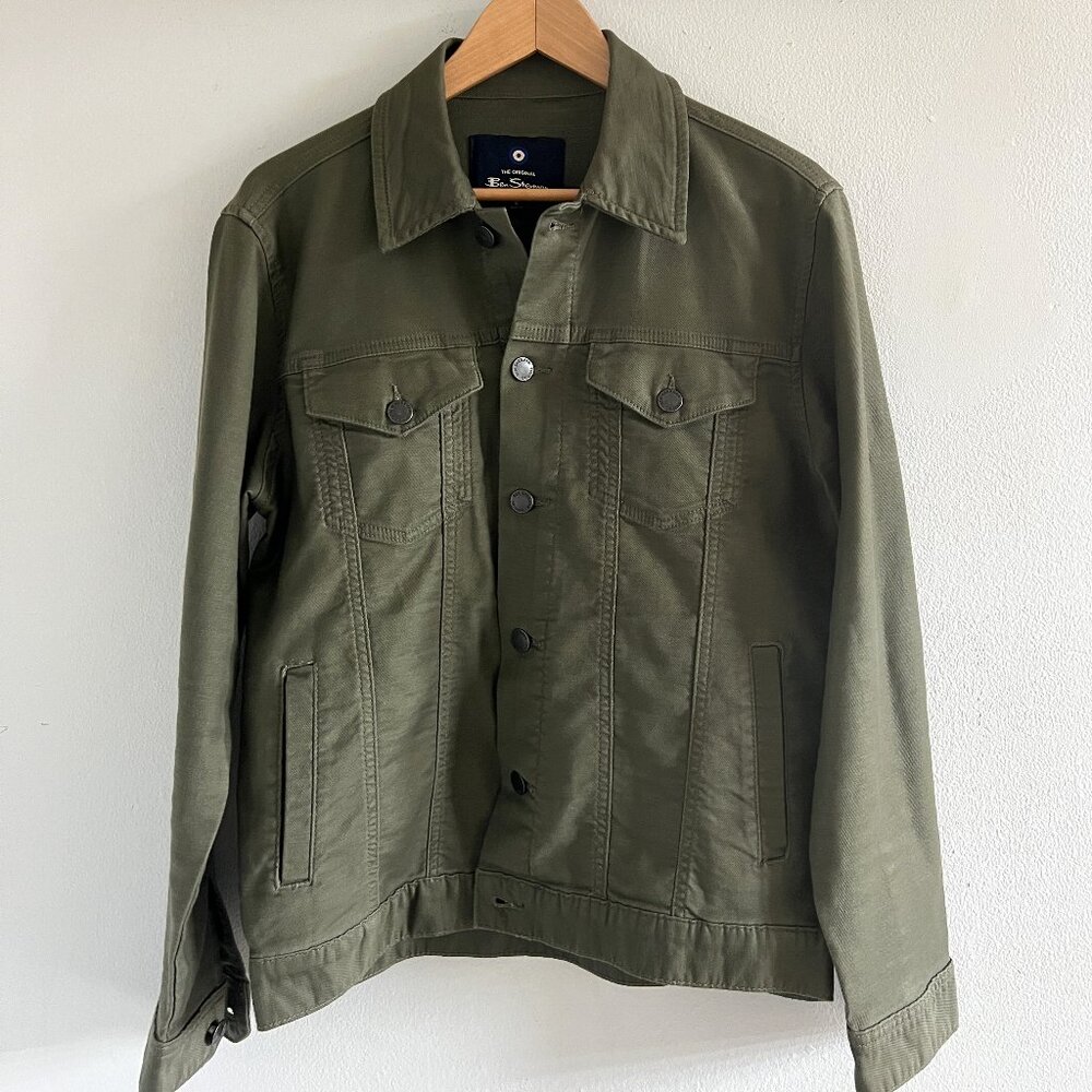 Men’s Denim Jacket Olive Green